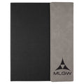 Laserable Leatherette Canvas Portfolio w / Notepad