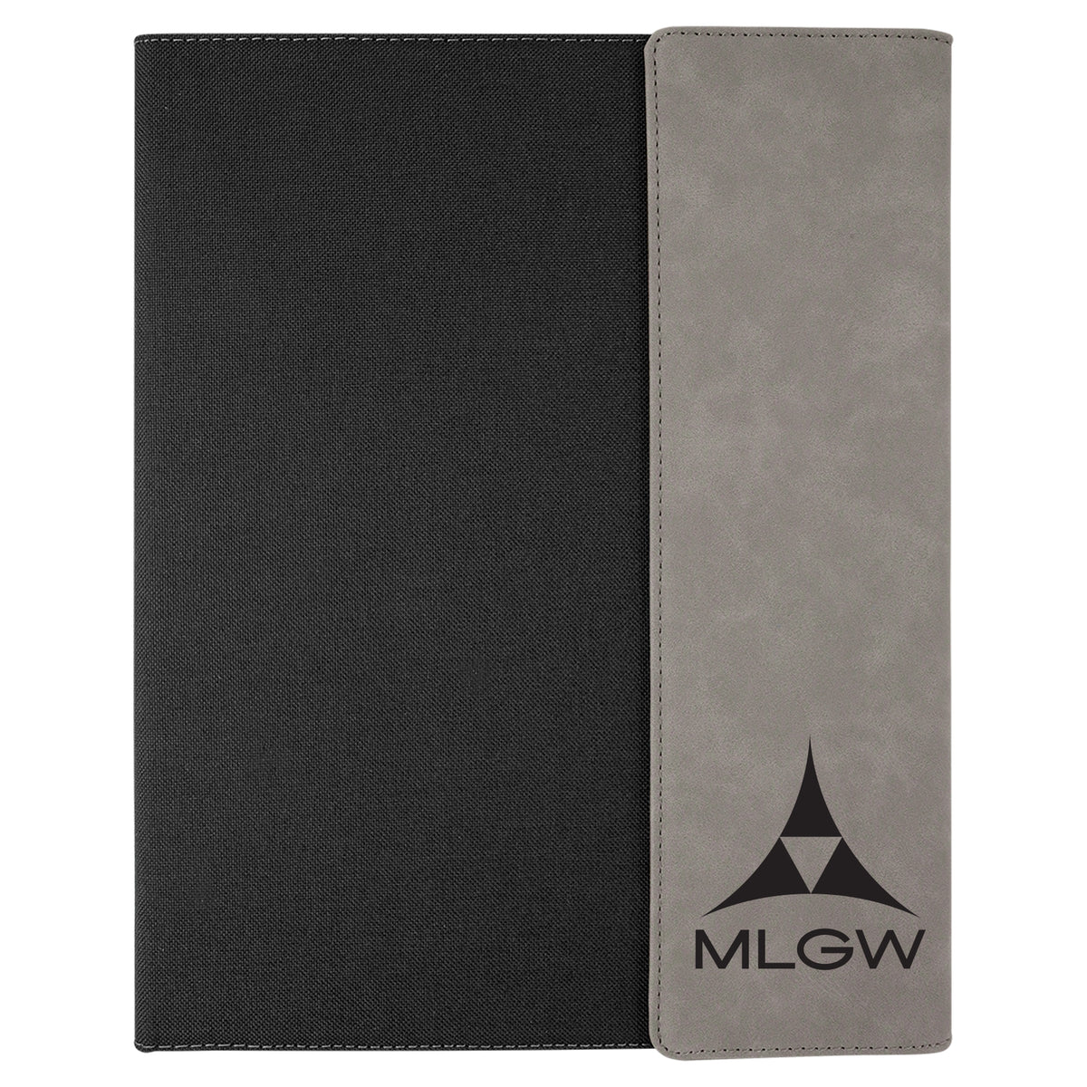 Laserable Leatherette Canvas Portfolio w / Notepad