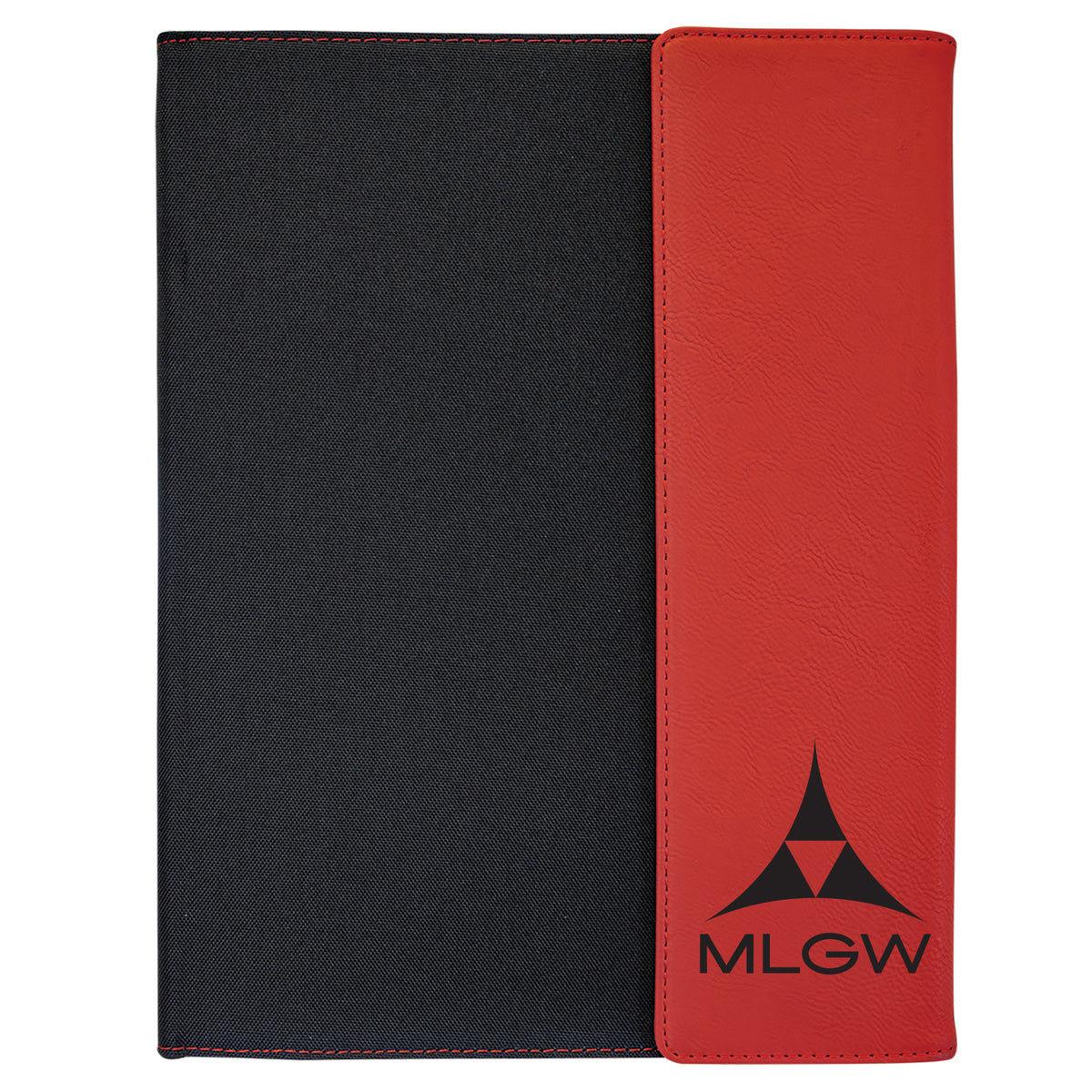 Laserable Leatherette Canvas Portfolio w / Notepad