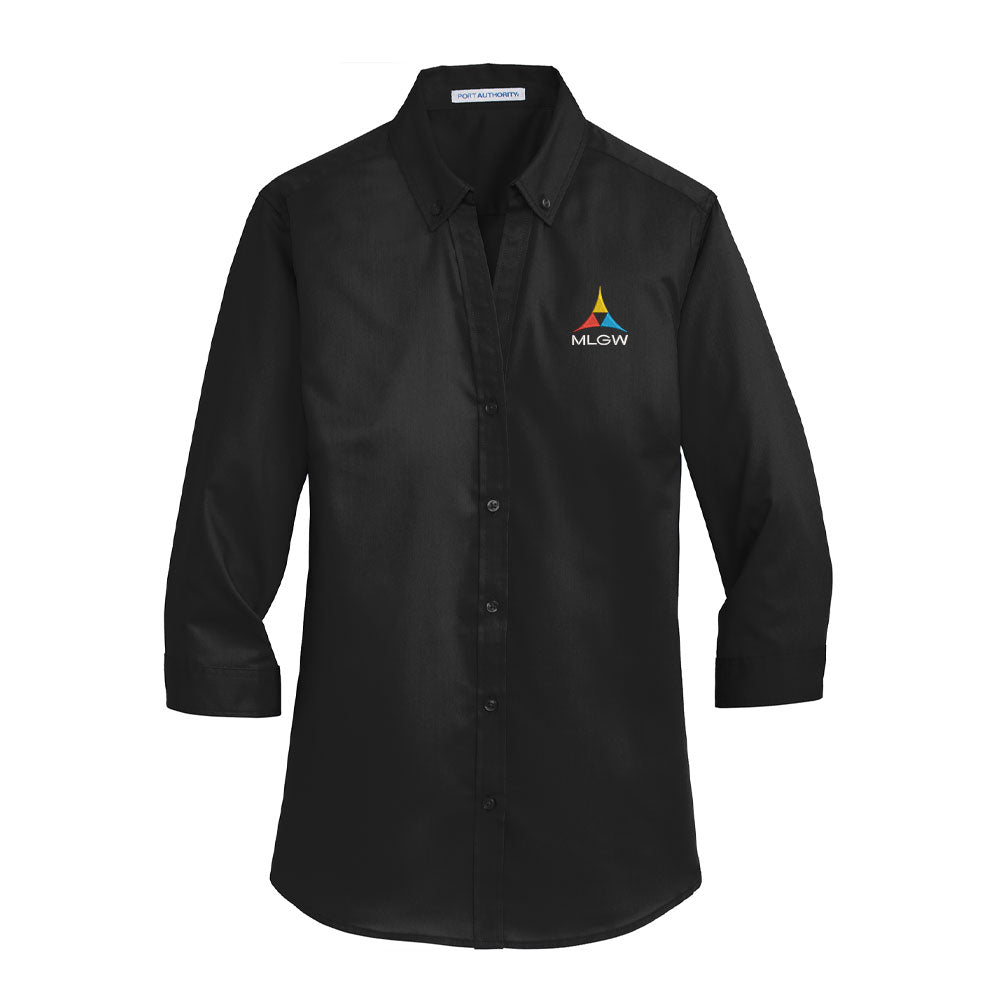 Port Authority Women's 3/4-Sleeve SuperPro Twill Shirt