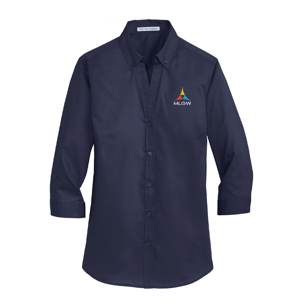 Port Authority Women's 3/4-Sleeve SuperPro Twill Shirt