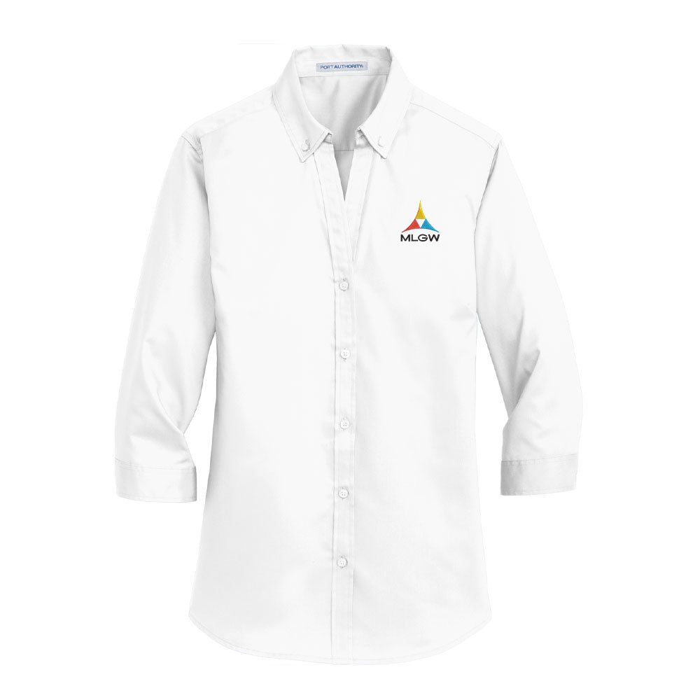 Port Authority Women's 3/4-Sleeve SuperPro Twill Shirt